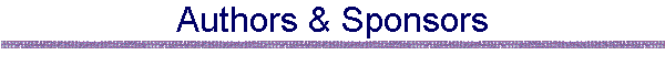 Authors & Sponsors