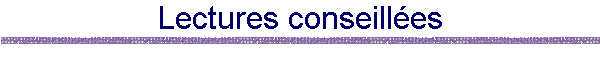 Lectures conseill�es